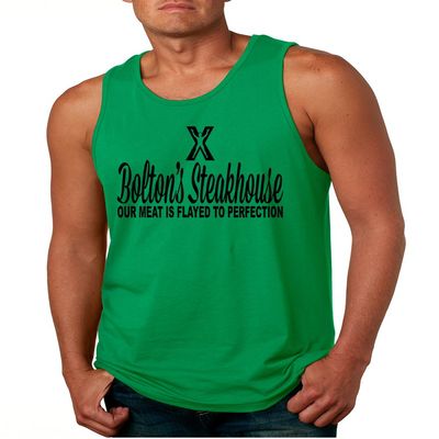 ALLNTRENDS Men's Tank Top Boltons Steakhouse House of Bolton Cool Top (L, Green)