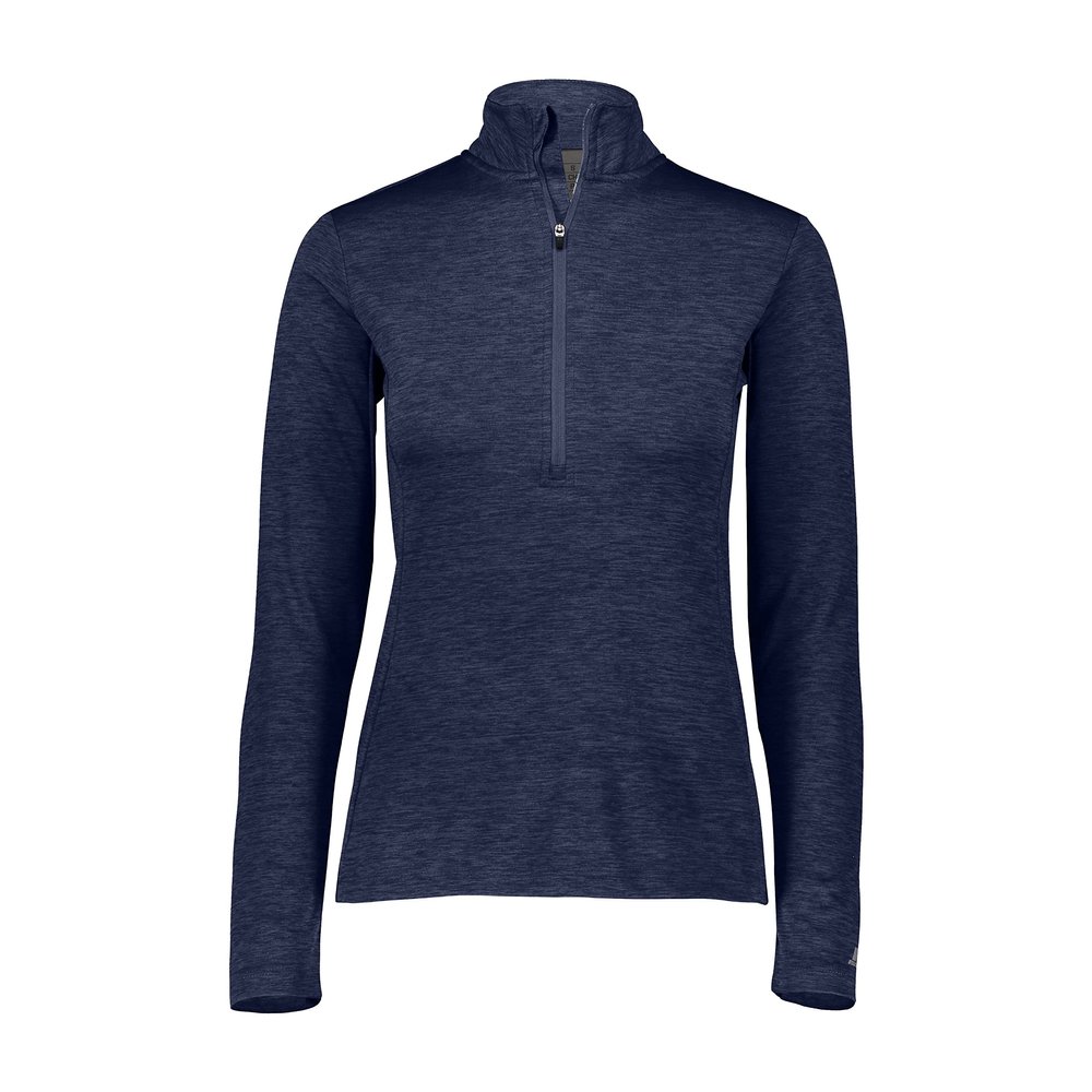 Russell Athletic Women's Lightweight Performance 1/4 Zip Outerwear, Navy, XL