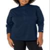 Russell Athletic Women's Lightweight Performance 1/4 Zip Outerwear, Navy, XL view 2