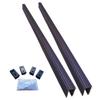 Gatorbak Synthetic Bunk Cover for 2x6 and 2X4 Edge, Long Side - Black - 3.125" H x 1.50" W x 10' L view 1