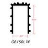 Gatorbak Synthetic Bunk Cover for 2x6 and 2X4 Edge, Long Side - Black - 3.125" H x 1.50" W x 10' L view 4