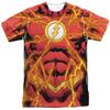 Trevco Men's JLA Justice League Flash 52 Bolt Adult T-Shirt, White, XX-Large view 1