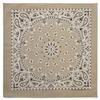 American Made Beige Western Paisley Bandana - Single Piece 22x22 view 2