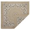 American Made Beige Western Paisley Bandana - Single Piece 22x22 view 3