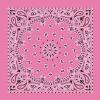 American Made Light Pink Western Paisley Bandana - Single Piece 22x22 view 1