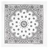 American Made White Western Paisley Bandana - Single Piece 22x22 view 1