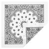 American Made White Western Paisley Bandana - Single Piece 22x22 view 2