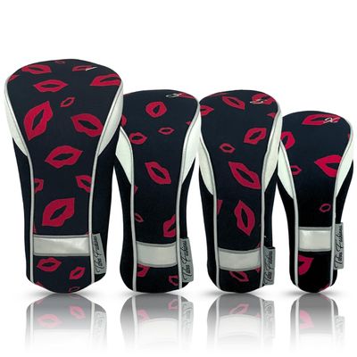 Taboo Fashions Monaco Golf Club Covers for Women - Numbered Golf Headcovers Set for Driver, Fairway and Hybrid Clubs - Weather Resistant, Pack of 4 (Temptation)