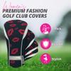 Taboo Fashions Monaco Golf Club Covers for Women - Numbered Golf Headcovers Set for Driver, Fairway and Hybrid Clubs - Weather Resistant, Pack of 4 (Temptation) view 4