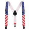IBTOM CASTLE Kids Baby Y Back Adjustable Elastic Suspender Strong Clip-on Braces Bow Tie Set for Boys & Girls Striped Flag One Size view 2