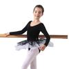 115242501 Long Sleeve Ballet Leotards Dance Tutu Skirt Dress(Black, XL) view 2
