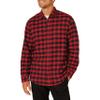 Amazon Essentials Men's Long-Sleeve Flannel Shirt, Black Red Buffalo Plaid, Small view 1