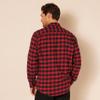 Amazon Essentials Men's Long-Sleeve Flannel Shirt, Black Red Buffalo Plaid, Small view 3
