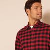 Amazon Essentials Men's Long-Sleeve Flannel Shirt, Black Red Buffalo Plaid, Small view 4