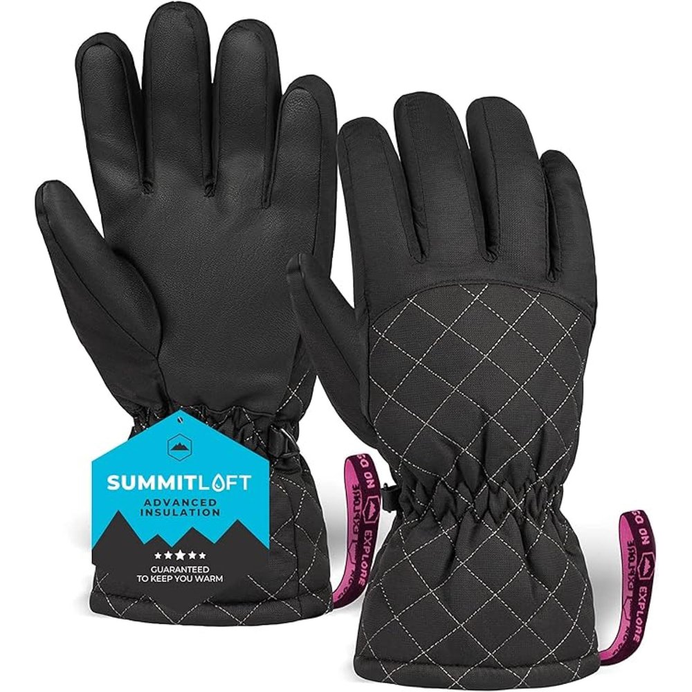 Tough Outdoors Womens Ski Gloves - Waterproof Gloves Women Ski Snow Snowboarding - Thermal Winter Glove Women Waterproof