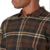 Amazon Essentials Men's Long-Sleeve Flannel Shirt, Dark Brown Plaid, Large view 4