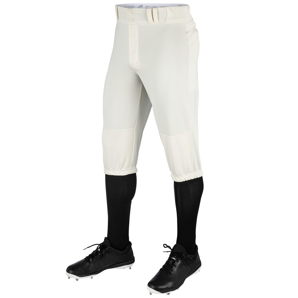 CHAMPRO boys Triple Crown Knicker Style Youth Baseball Pants in Solid Color with Reinforced Sliding Areas , Natural, Large