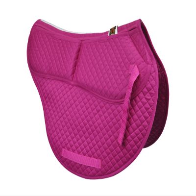 ECP Equine Comfort Products All-Purpose Contoured Correction Saddle Pad with Adjustable Memory Foam Inserts for Custom Support, Non-Slip, Shock Absorbing, 22 Spine, 19.5 Drop, Rose
