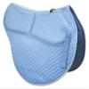 ECP Equine Comfort Products All-Purpose Contoured Correction Saddle Pad with Adjustable Memory Foam Inserts for Custom Support, Non-Slip, Shock Absorbing, 22 Spine, 19.5 Drop, Light Blue view 1