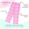 Mad Dog Girl's Pajama Pants - 2/3 Pack, Soft Micro Fleece Fashion Sleepwear Lounge. Sizes: 6-16, 3 Pack, 8, Pink Camo/Hearts/Plaid view 2