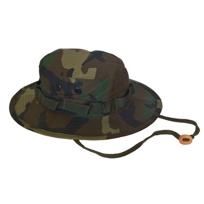 Army Navy Shop UV Protective Boonie Hat Woodland Camo Size 7.75