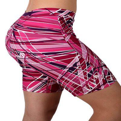 Adoretex Women's 4 Way Stretch Sport Board Shorts Swimsuit Bottom Skinny Capris Swim Shorts-FJ002-Maroon-3XL