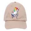 Unicorn Youth Sized Adjustable Baseball Hat, Khaki view 1