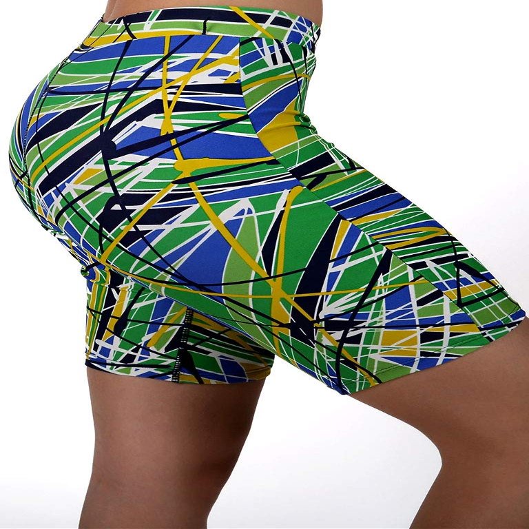 Adoretex Women's 4 Way Stretch Sport Board Shorts Swimsuit Bottom Skinny Capris Swim Shorts-FJ002-Kelly Green-Small