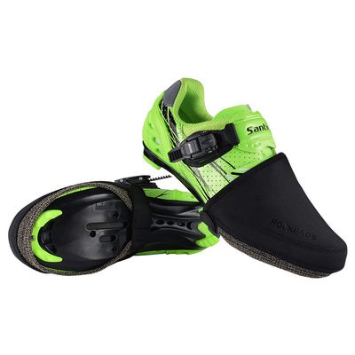 ROCKBROS Cycling Shoe Covers Bike Toe Covers Winter Toe Warmers Cycling Overshoes Protectors Kevlar Black S/M(6-8US)