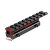 HIGOO Tactical High Profile Dovetail Weaver Rail Adapter, 11mm to 20mm Picatinny Riser Mount view 2