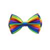 LAfashionist Men's Novelty Tuxedo Wedding Party Adjustable Satin Rainbow Multicolor Bowtie (Rainbow Banded) view 1