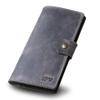 PEGAI Handmade Personalized Leather Checkbook Covers For Personal Checkbook | 100% Distressed Leather Checkbook Cover & Wallet | Business Checkbook Cover | Clark (Rock) view 1