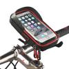 Bicycle Mobile Phone Bracket Transparent Touchable Pouch Case 360 Degree Rotating Waterproof Holder Bike Bag for Smartphones GPS (Red) view 1
