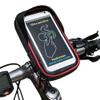 Bicycle Mobile Phone Bracket Transparent Touchable Pouch Case 360 Degree Rotating Waterproof Holder Bike Bag for Smartphones GPS (Red) view 2