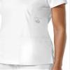 Maevn - EON V-Neck Pocket Scrub Top, Scrub Shirts for Women with Coolmax Technology, 2-Way Stretch Soft Scrubs for Women, Wrinkle-Resistant and Quick-Dry Scrub T Shirt White view 4