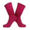 AWS/American Made Slouchy Scrunch Cotton Slouch Socks for Women Shoe Size 5 to 10 (Fuchsia, 1 Pair) view 1