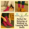 AWS/American Made Slouchy Scrunch Cotton Slouch Socks for Women Shoe Size 5 to 10 (Fuchsia, 1 Pair) view 3