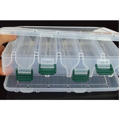 AGadget Clear Plastic Fishing Lure Storage Hooks Tools Accessories Container Box Double Sided