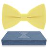 Bow Tie House Men's Classic Pre-Tied Bow Tie Formal Solid Tuxedo (Large, Lemon) view 1