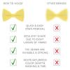 Bow Tie House Men's Classic Pre-Tied Bow Tie Formal Solid Tuxedo (Large, Lemon) view 3