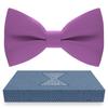 Bow Tie House Men's Classic Pre-Tied Bow Tie Formal Solid Tuxedo (Large, Mauve Rose) view 1