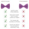 Bow Tie House Men's Classic Pre-Tied Bow Tie Formal Solid Tuxedo (Large, Mauve Rose) view 3