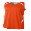 A4 Youth Double Double Jersey, Orange/White, Large view 1