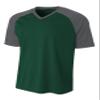 A4 Mens Strike Raglan Tee, 3XL, Forest/Graphite view 1