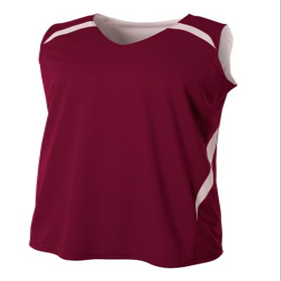 A4 Mens Double Double Jersey, Small, Maroon White