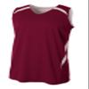 A4 Mens Double Double Jersey, Small, Maroon White view 1