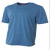 A4 Mens Topflight Heather Tee, Large, Royal view 1