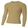 A4 Mens Long Sleeve Compression Crew, 2XL, Vegas Gold view 1
