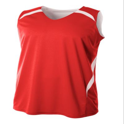 A4 Mens Double Double Jersey, 2XL, Scarlet/White