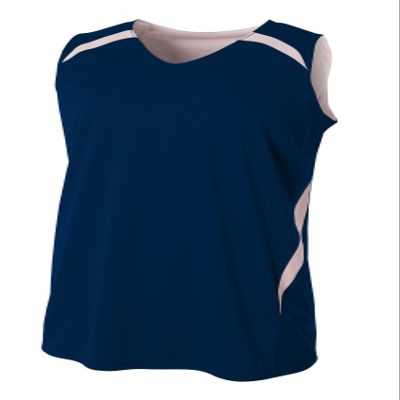 A4 Mens Double Double Jersey, Small, Navy/White